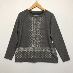 NWT St. John Bay Active Women Sweatshirt Sweater Size Medium Gray M125 -18